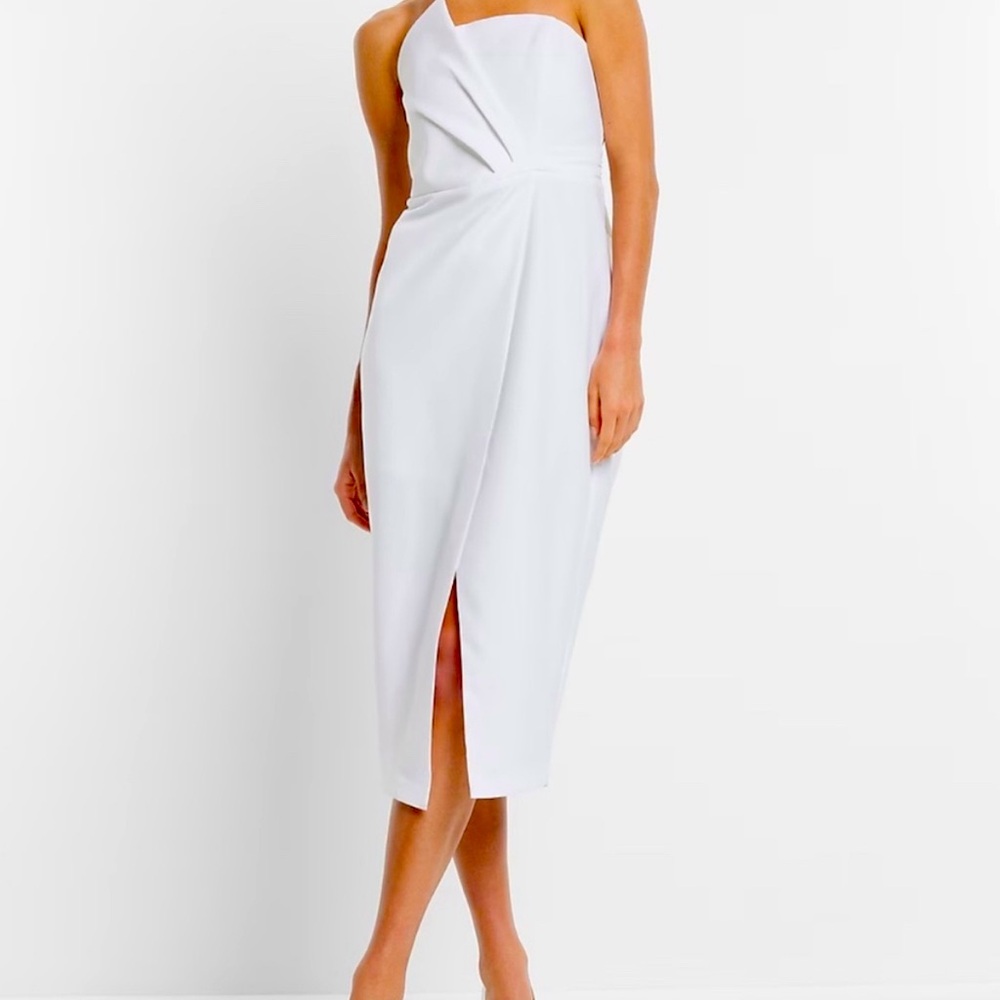 EXPRESS NEW Bridal or reception Statement Bow Dress Strapless White 6/8 $268